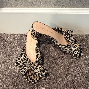 Loeffler Randall Animal Print Bow Mules